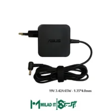 آداپتور لپ تاپ ایسوس Asus ۱۹V ۳.۴۲A _۴.۰۱.۳۵ زنبوکی سر فیش بزرگ مربعی
