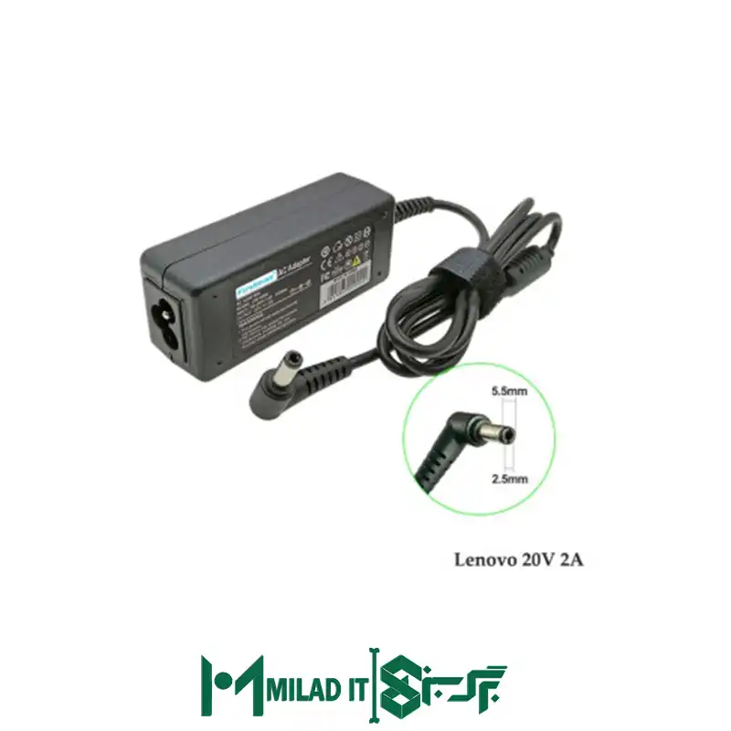 آداپتور لپ تاپ لنوو Lenovo ۲۰V ۲A _۲.۵۵.۵ آداپتور لپ تاپ لنوو Lenovo ۲۰V ۲A _۲.۵۵.۵