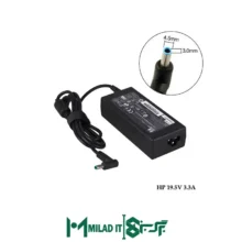 آداپتور لپ تاپ اچ پی HP ۱۹.۵V ۳.۳۳A _۴.۵۳.۰ سرفیش آبی- گارانتی بیمه ایران