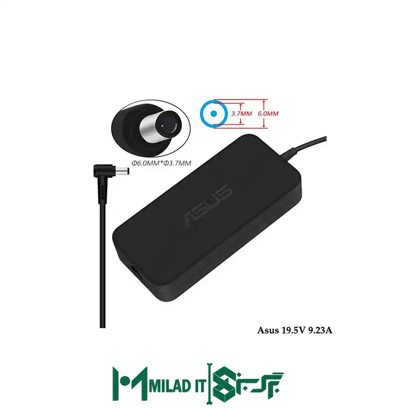 آداپتور لپ تاپ ایسوس-سوزن دار Asus 19.5V 9.23A Slim _6.03.7 برند GIMO Plus