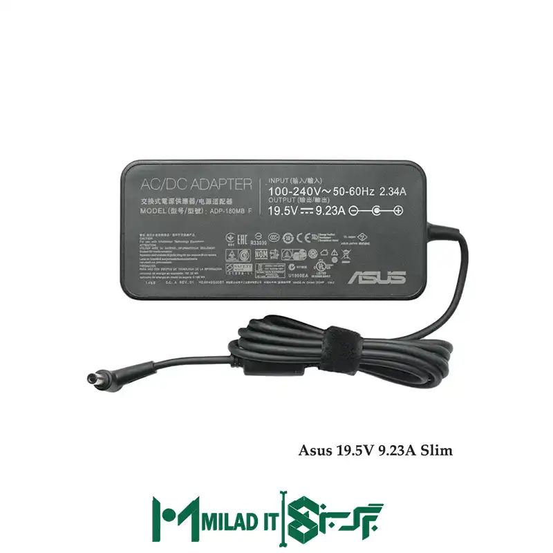آداپتور لپ تاپ ایسوس-سوزن دار Asus 19.5V 9.23A Slim _6.03.7