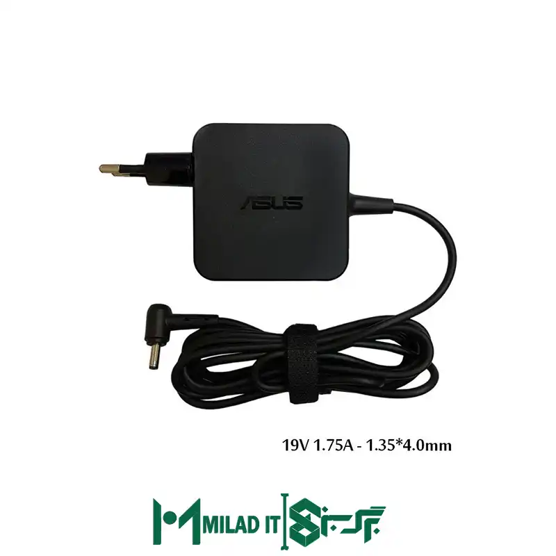 آداپتور لپ تاپ ایسوس Asus 19V 1.75A _4.01.35 زنبوکی سر فیش بزرگ مربعی