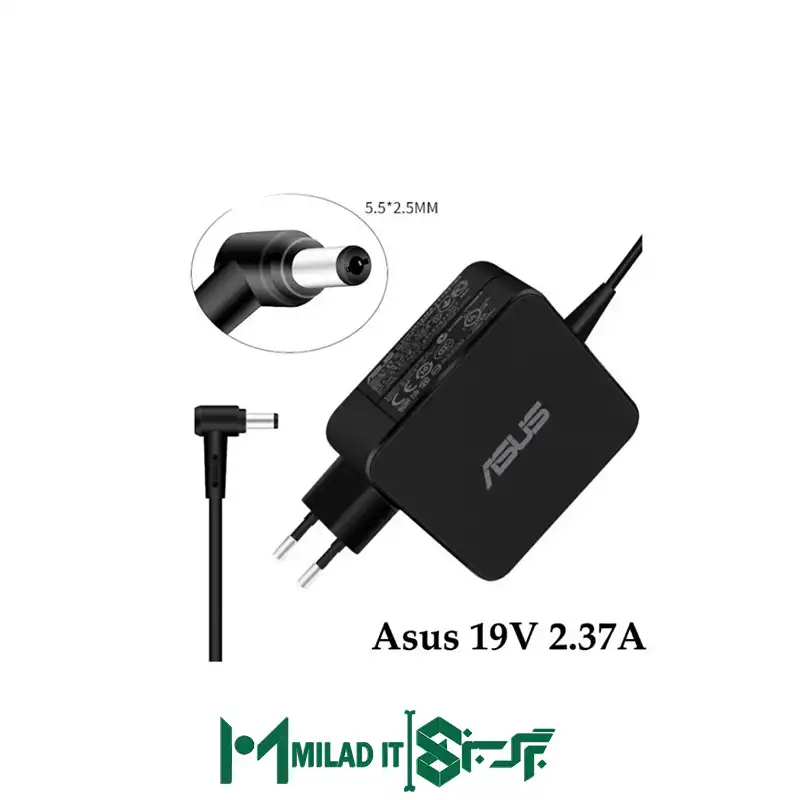 آداپتور لپ تاپ ایسوس Asus 19V 2.37A _5.52.5 مربعی