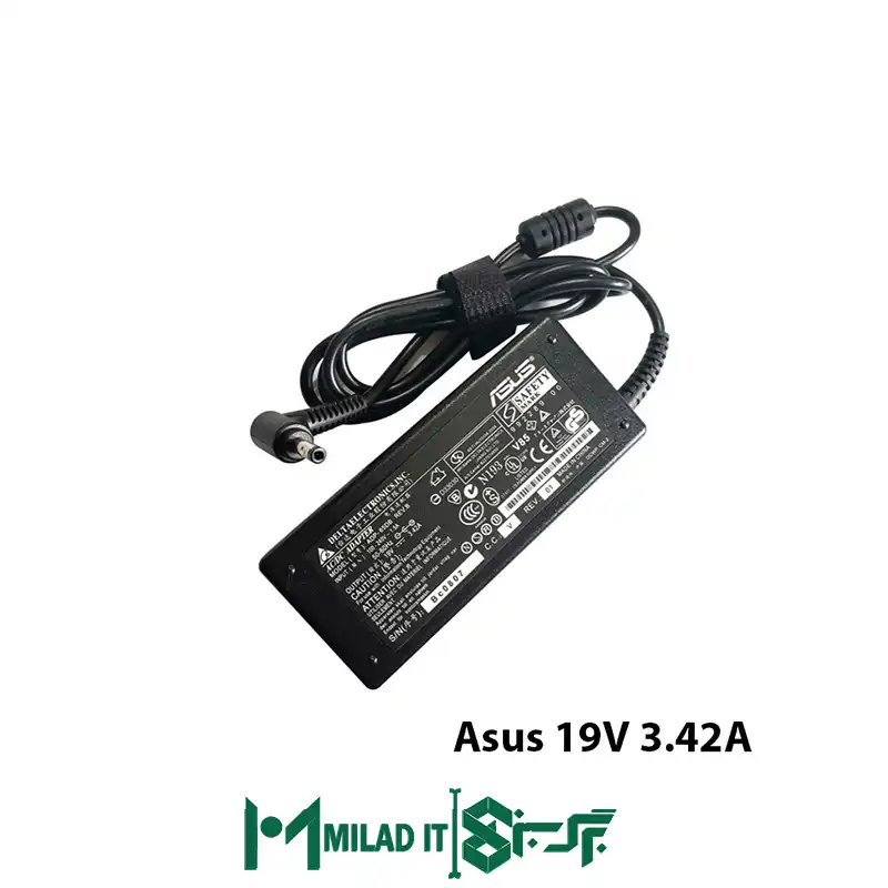 آداپتور لپ تاپ ایسوس Asus 19V 3.42A _5.52.5 گارانتی بیمه ایران