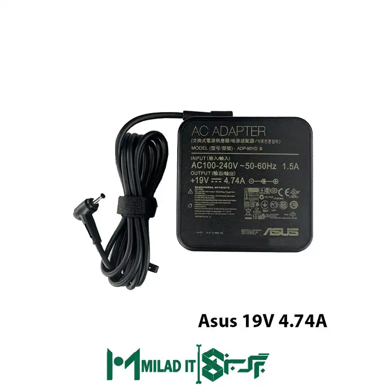 آداپتور لپ تاپ ایسوس Asus 19V 4.74A _5.52.5 مربعی- گارانتی بیمه ایران