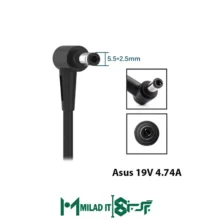 آداپتور لپ تاپ ایسوس Asus 19V 4.74A _5.52.5 گارانتی بیمه ایران