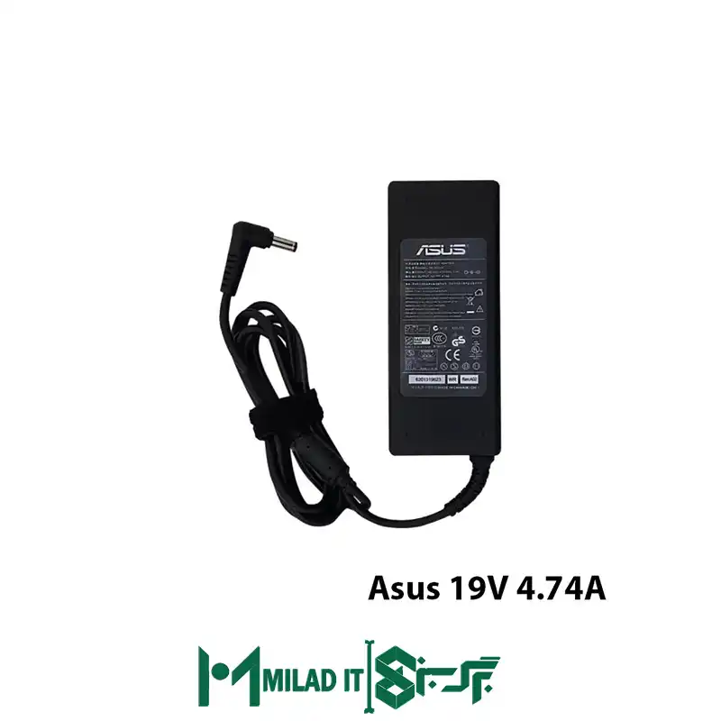 آداپتور لپ تاپ ایسوس Asus 19V 4.74A _5.52.5 گارانتی بیمه ایران