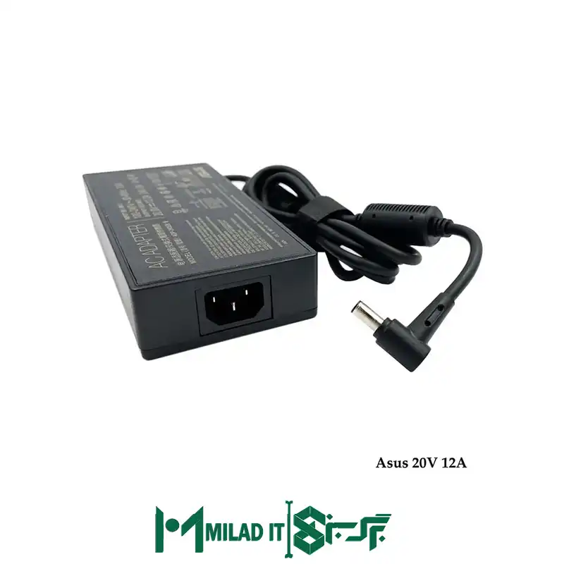 آداپتور لپ تاپ ایسوس Asus 20V 12A Slim _6.03.7 کابل PC- سوزن دار