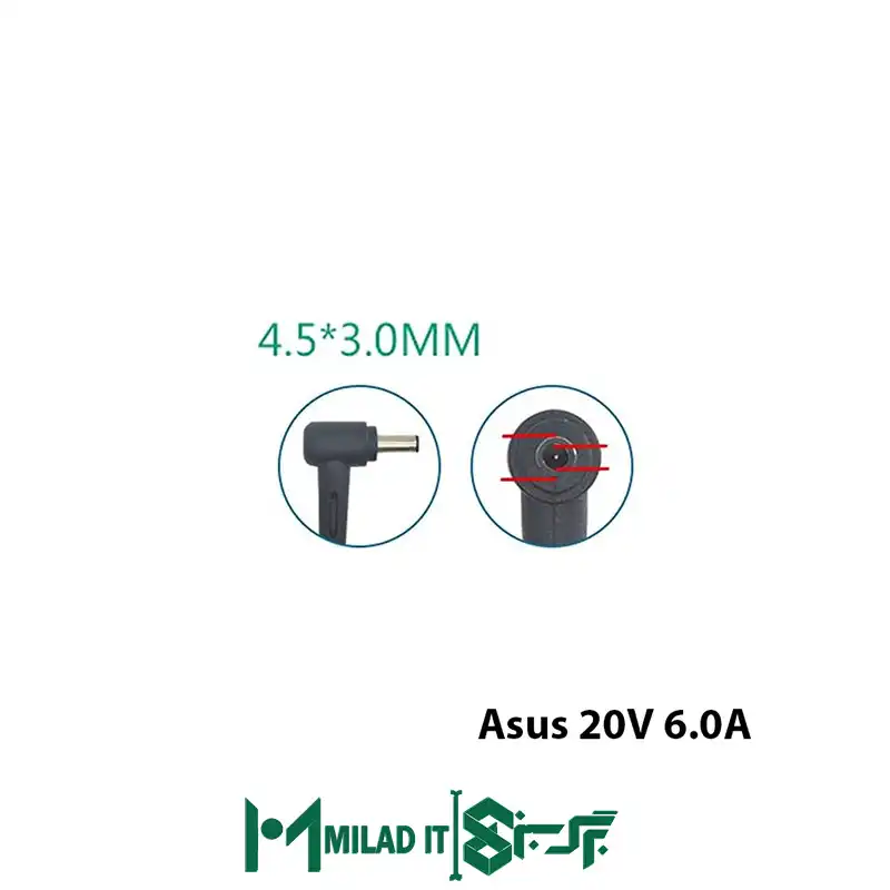 آداپتور لپ تاپ ایسوس Asus 20V 6.0A _4.53.0 سوزن دار