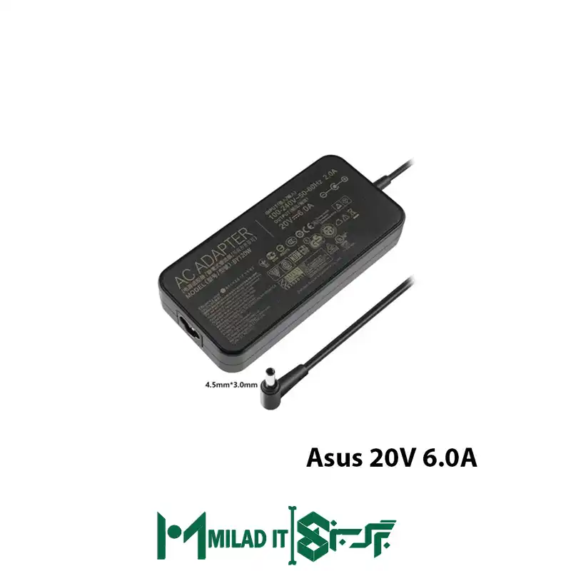 آداپتور لپ تاپ ایسوس Asus 20V 6.0A _4.53.0 سوزن دار