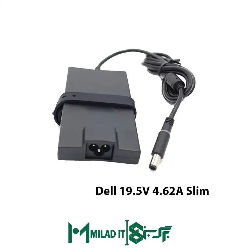 آداپتور لپ تاپ دل Dell 19.5V 4.62A Slim _7.45.0 گارانتی بیمه ایران