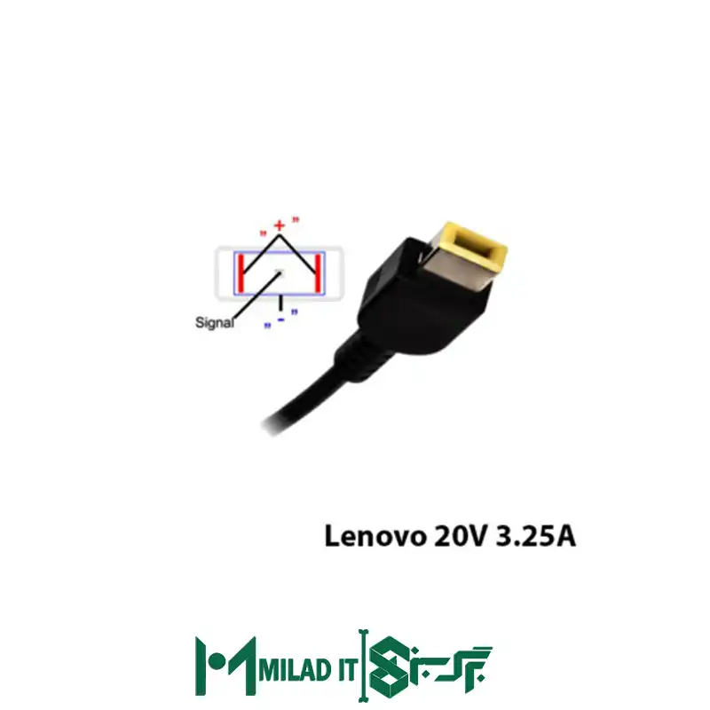آداپتور لپ تاپ لنوو Lenovo 20V 3.25A _USB گارانتی بیمه ایران